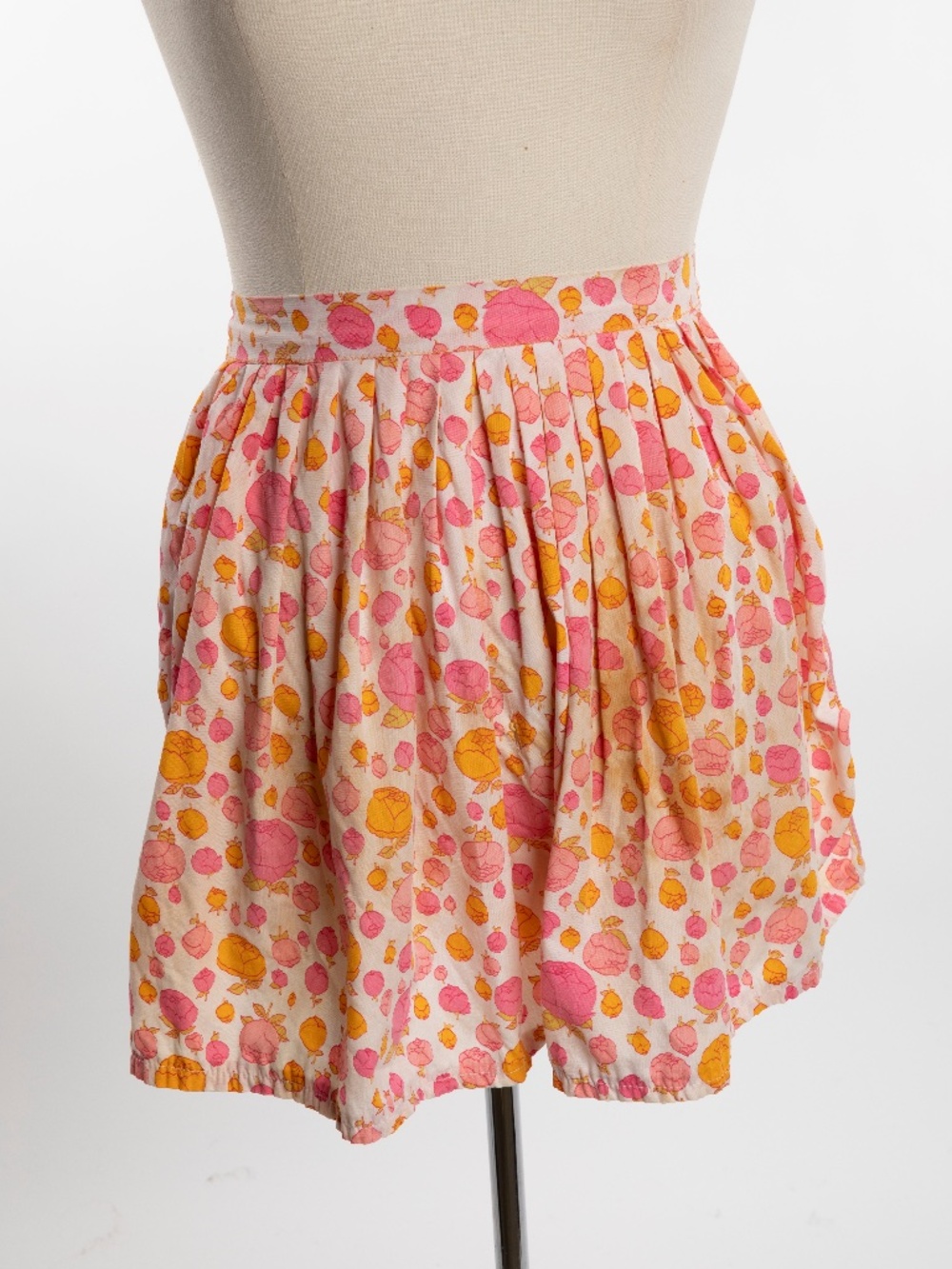 Antique Pink and Orange Women's Flower Apron
